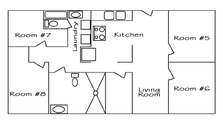 Floor plan for Lower Watermelon House